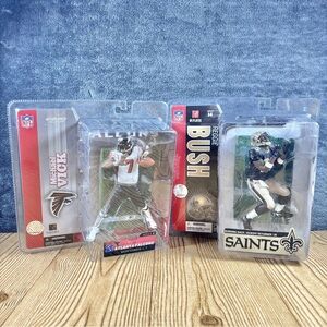 NEW 2003 Michael VICK 2006 Reggie BUSH Figures Falcons Saints NFL McFarlane Toys